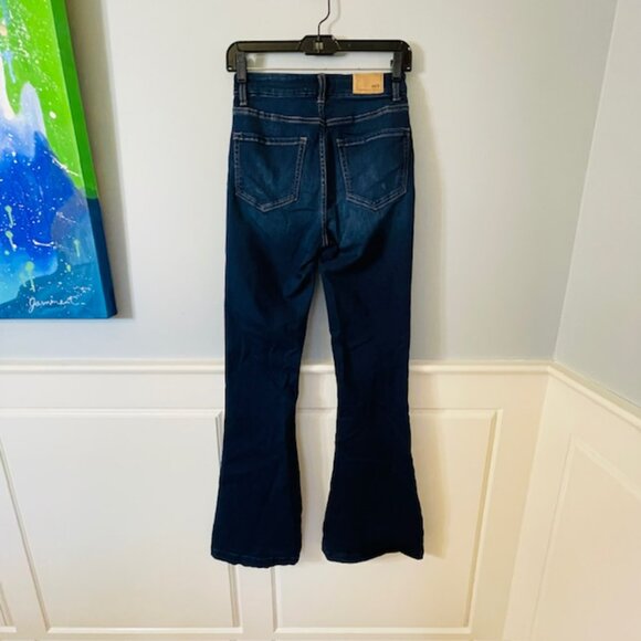 BKE Stretch Flare Jeans Billie Slim Fit High Rise Dark Wash Mariah 26 - Picture 6 of 10